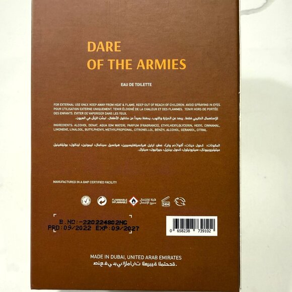 Dare of the Armies by Swiss Collection SC EDT Men 100ml Inspired by Swiss Army - Picture 4 of 5